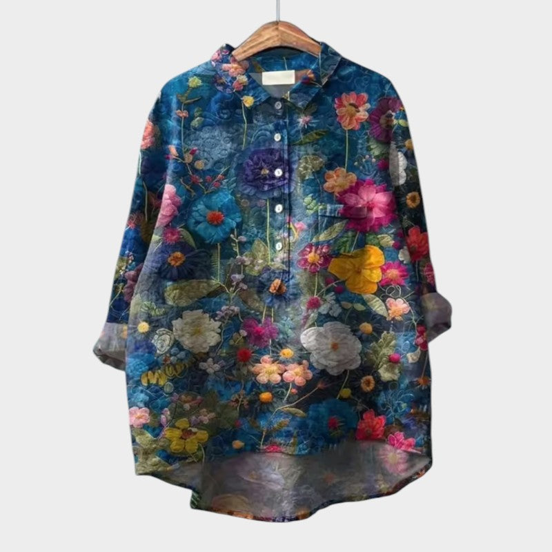 Sabrina | Floral Art Blouse