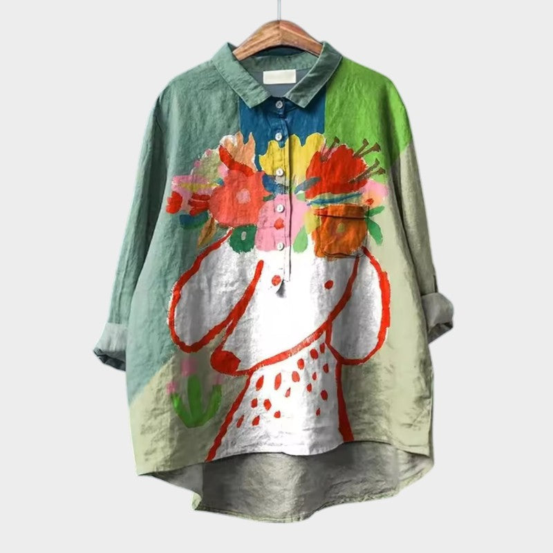 Thea | Playful Animal Blouse