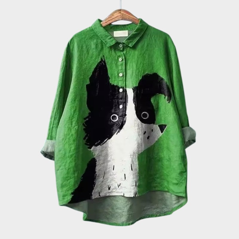 Thea | Playful Animal Blouse