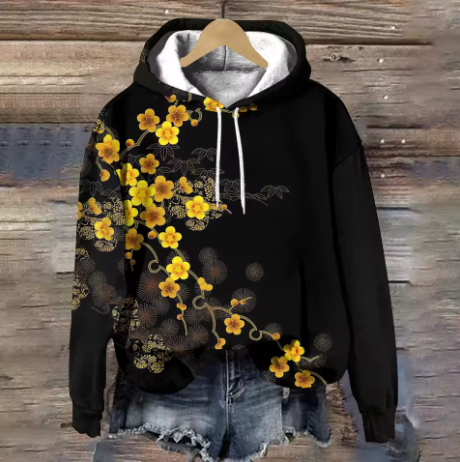 Emi | Golden Bloom Hoodie