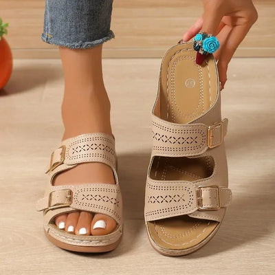 Mackenzie | Double Buckle Comfort Sandals