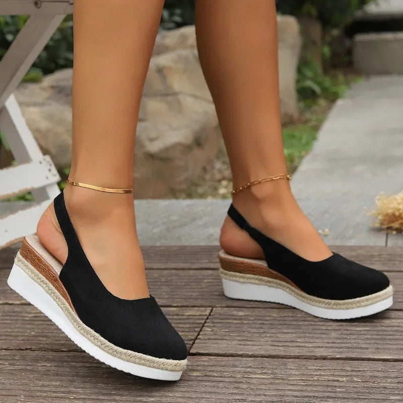 Helene | Casual Slingback Platform Shoes