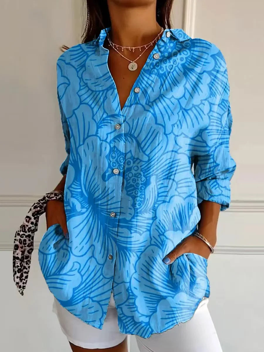 Selene | Ocean Bloom Blouse