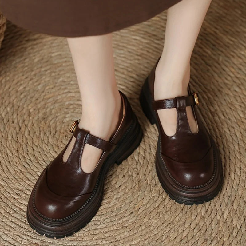 Nora | Heritage T-Strap Loafers