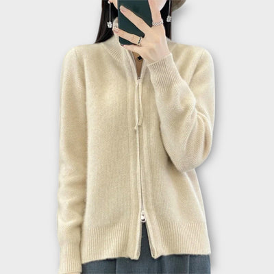 Sophia | Zip-Up Knit Cardigan