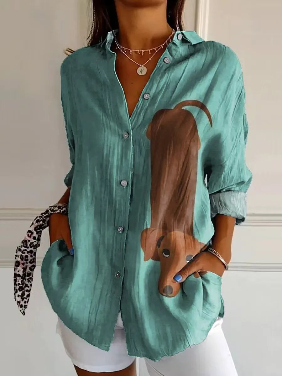 Daphne | Playful Pup Blouse