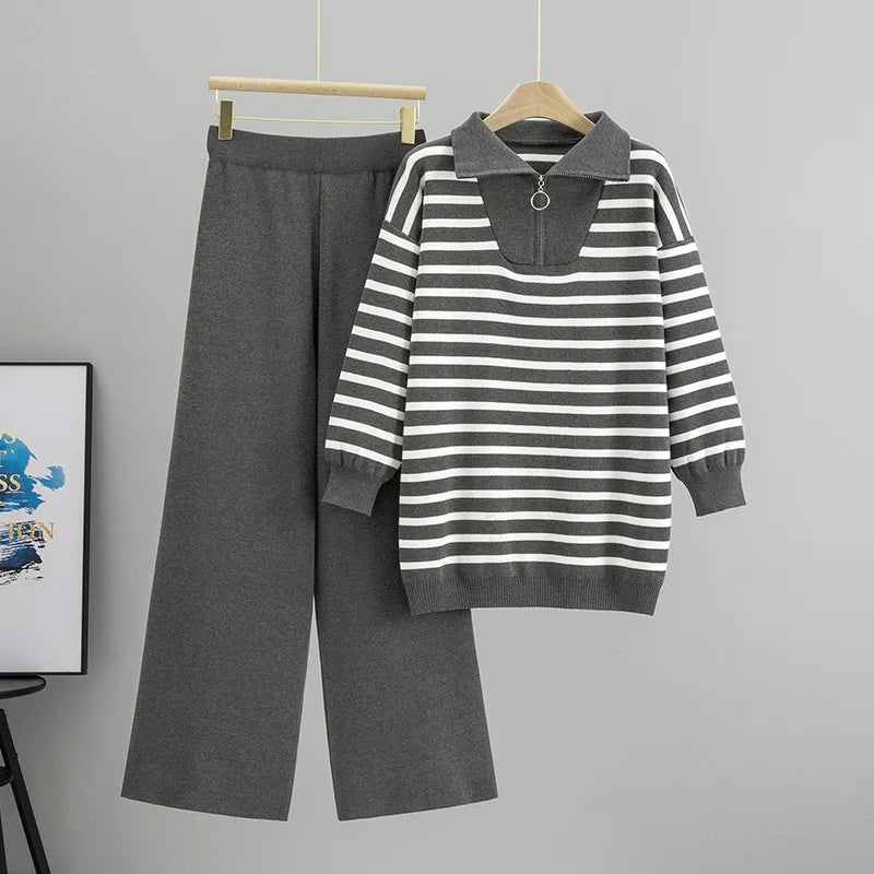 Hailey | Striped Serenity Knit Set