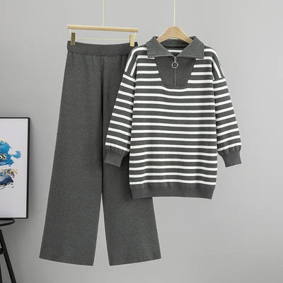 Hailey | Striped Serenity Knit Set