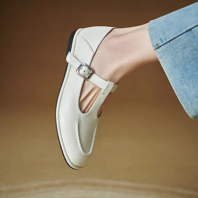 Claudine | Modern T-Strap Loafers