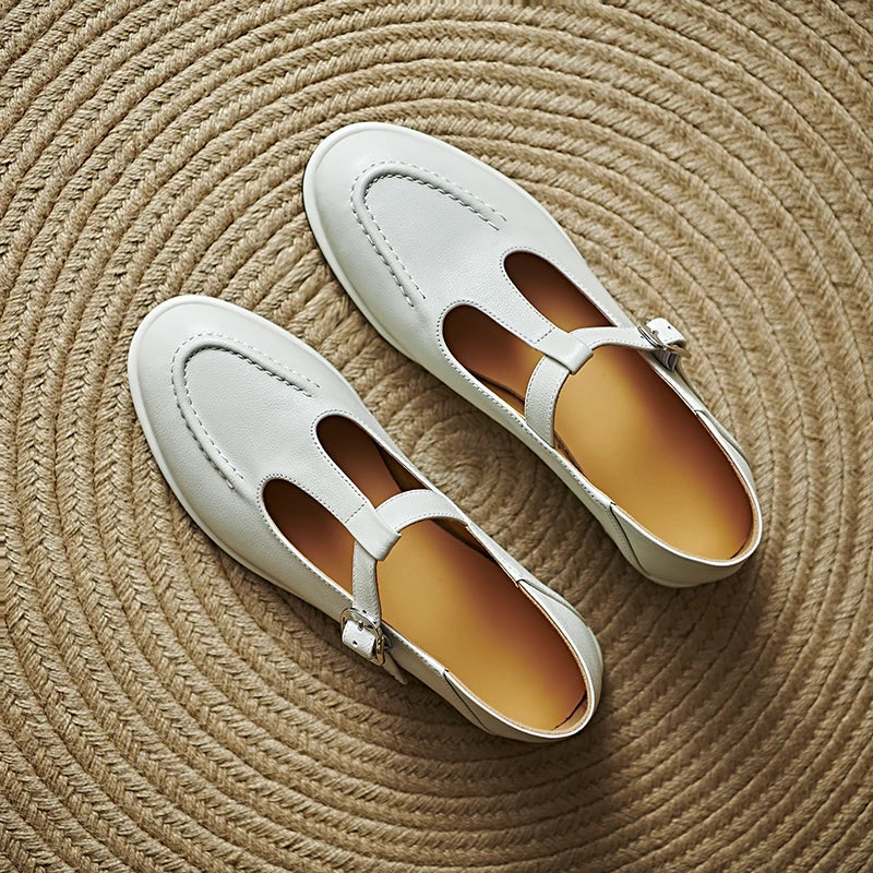 Claudine | Modern T-Strap Loafers