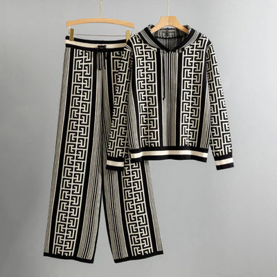 Liana | Patterned Knit Lounge Set