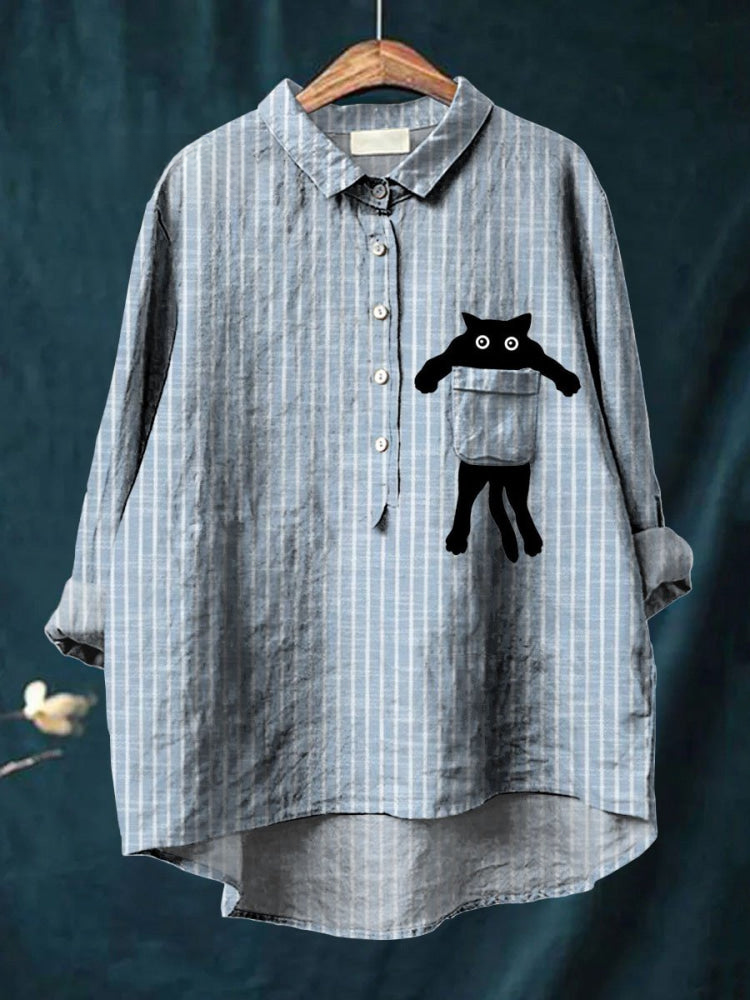 Cleo | Pocket Cat Shirt