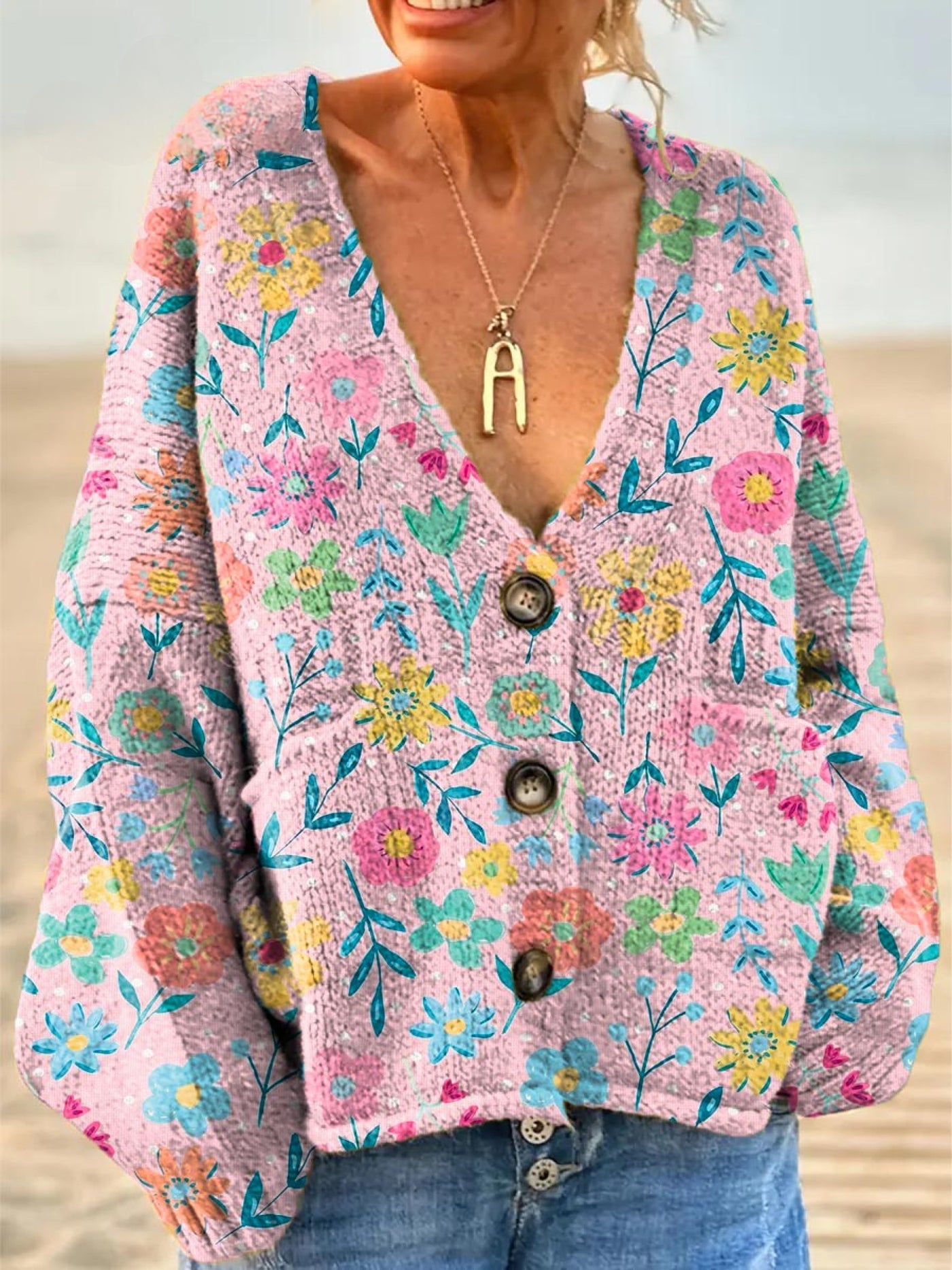Danielle | Multicolor Garden Knit Cardigan