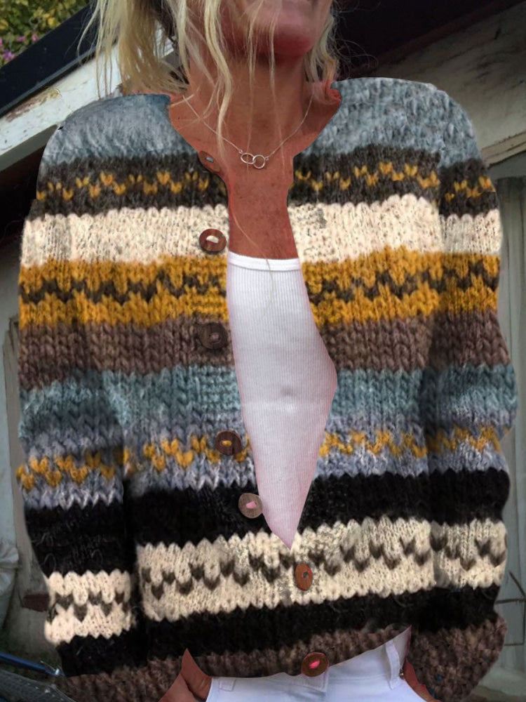 Juliette | Autumn Stripes Sweater