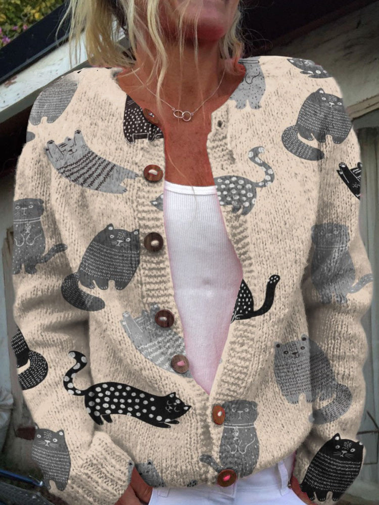 Odette | Playful Cats Sweater