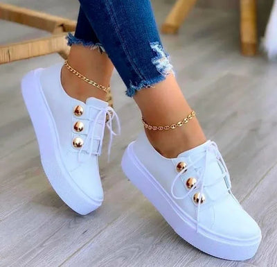 Sabrina | Platform Sneakers with Metallic Accents