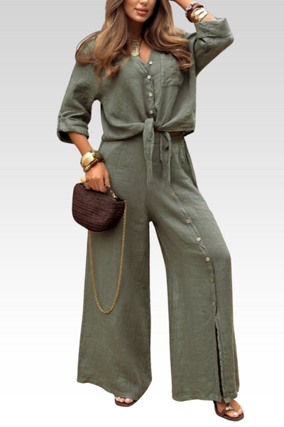 Reese | Elegant Jumpsuit with Waist Tie