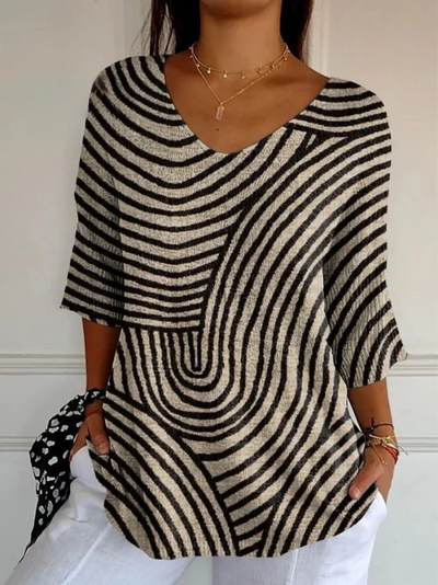 Sydney | Abstract Stripes Blouse