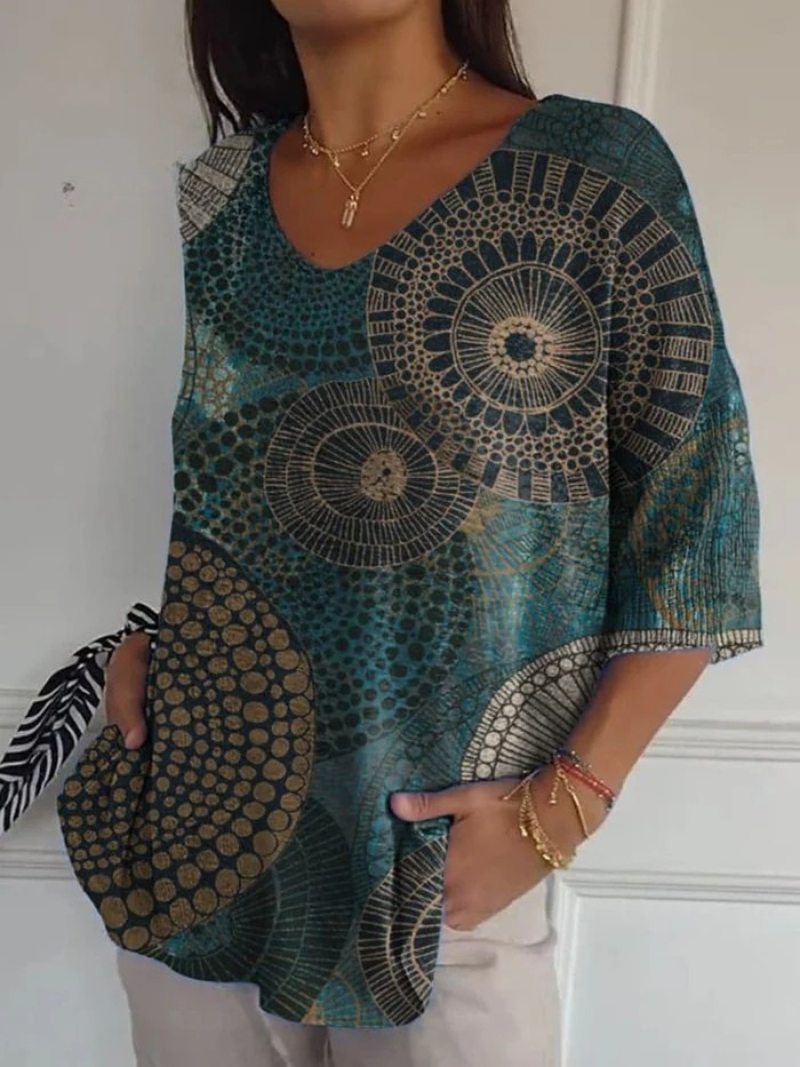 Veronica | Golden Mandala Blouse