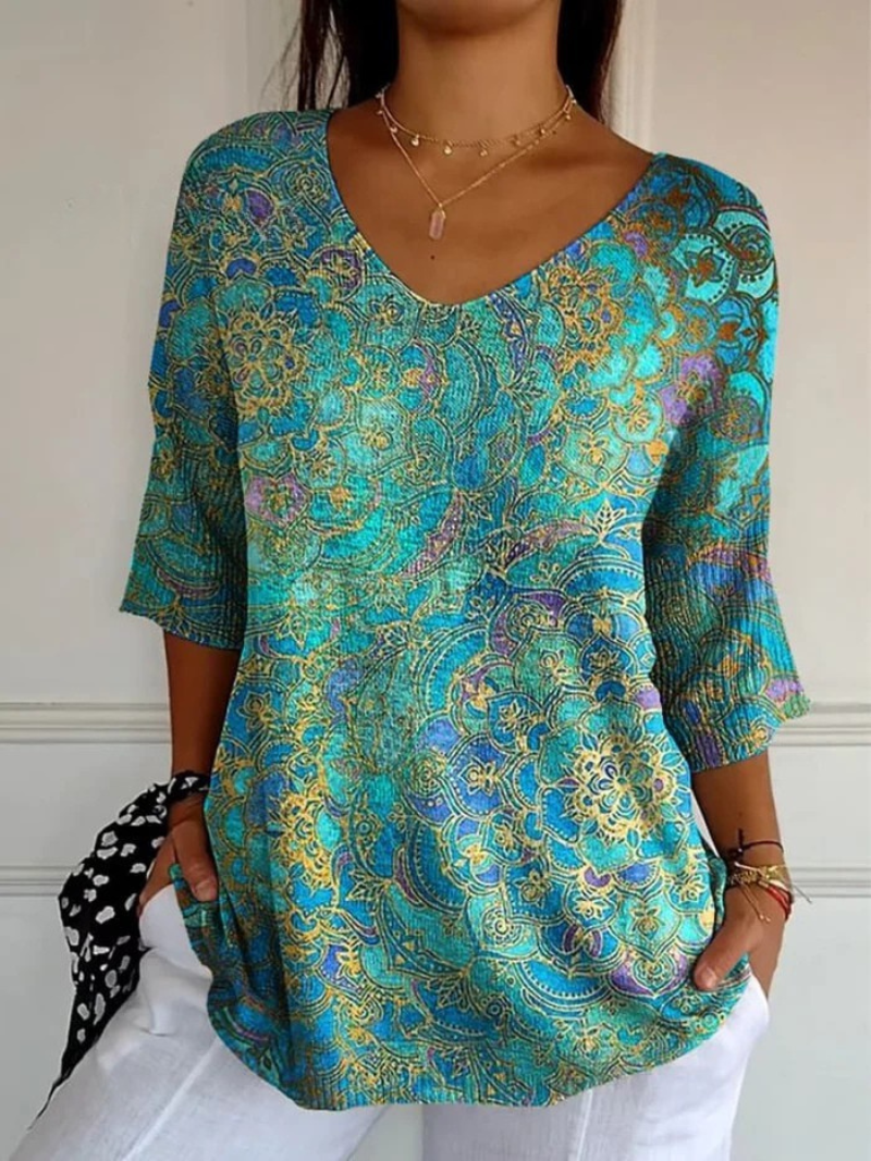 Luna | Ocean Lace Blouse