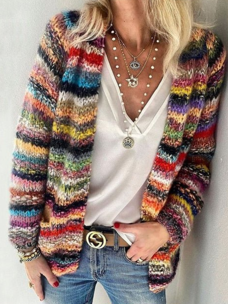 Clarissa | Multicolor Knit Cardigan