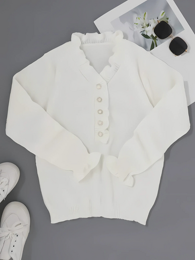 Phoebe | Elegant Ruffle Sweater