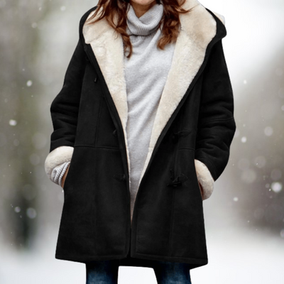 Helena | Winter Shearling Hooded Coat
