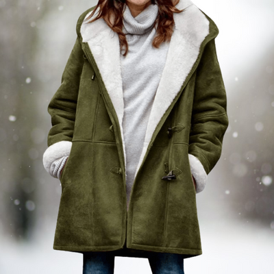 Helena | Winter Shearling Hooded Coat