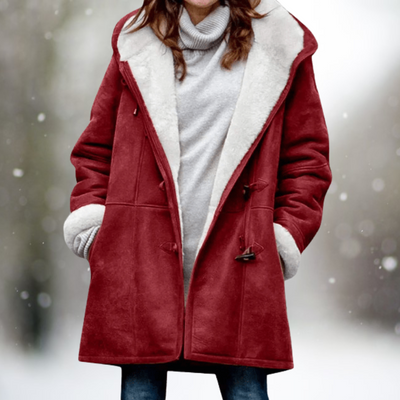 Helena | Winter Shearling Hooded Coat