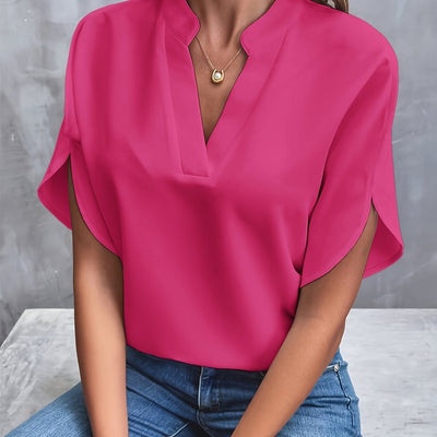 Monica | Classic V-Neck Blouse