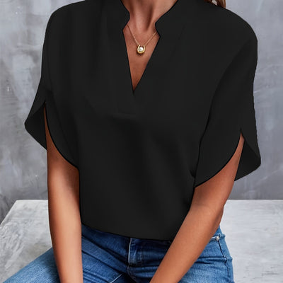 Monica | Classic V-Neck Blouse