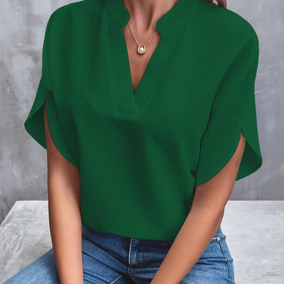 Monica | Classic V-Neck Blouse