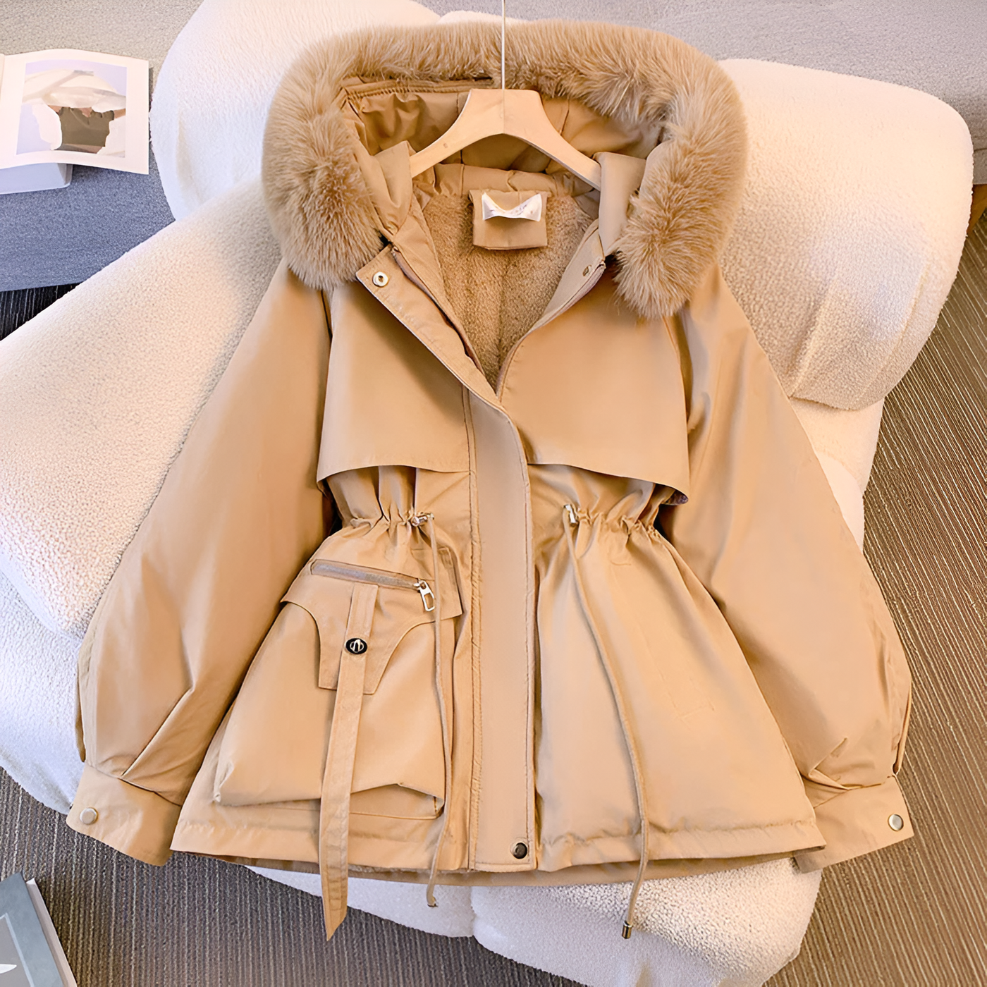 Elowen | Luxe Fur-Trim Winter Parka