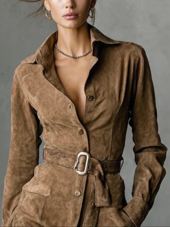 Renee | Western Suede Dress