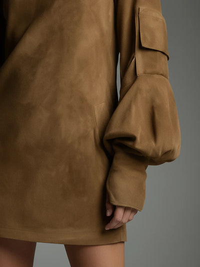 Sienna | Luxe Suede Turtleneck Dress