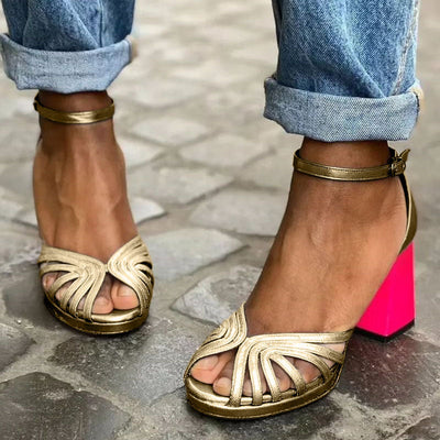 Kourtney | Golden Radiance Heels