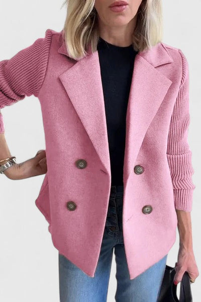 Maribel | Soft Knit Double-Breasted Coat