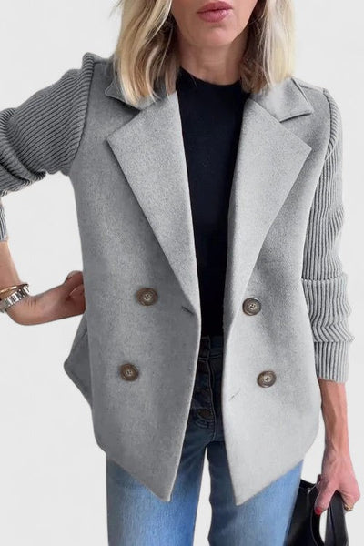 Maribel | Soft Knit Double-Breasted Coat