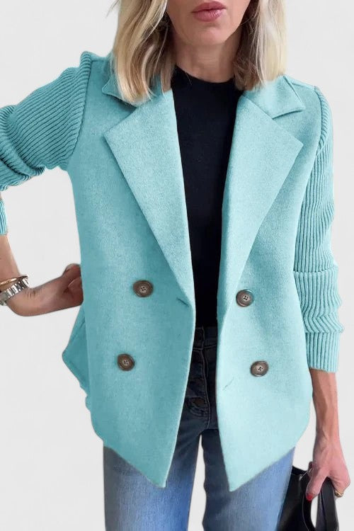 Maribel | Soft Knit Double-Breasted Coat