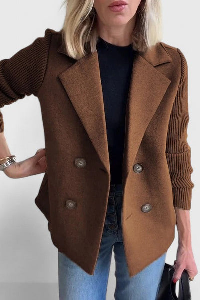 Maribel | Soft Knit Double-Breasted Coat