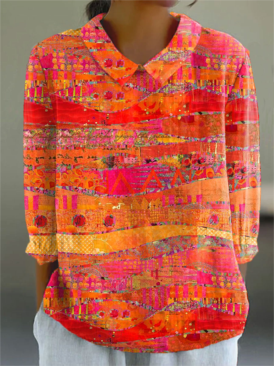 Shelby | Sunset Mosaic Blouse