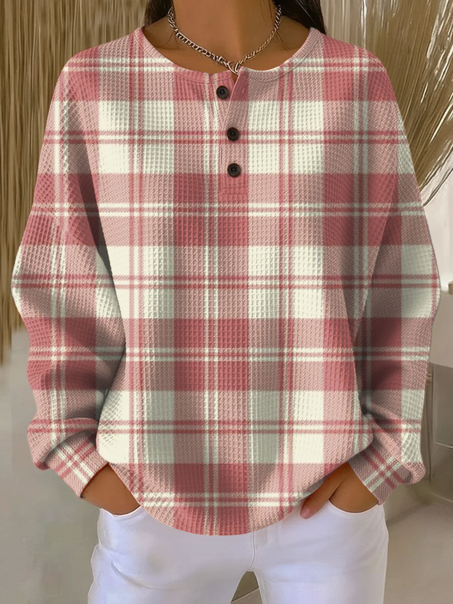 Rose | Cozy Plaid Sweater