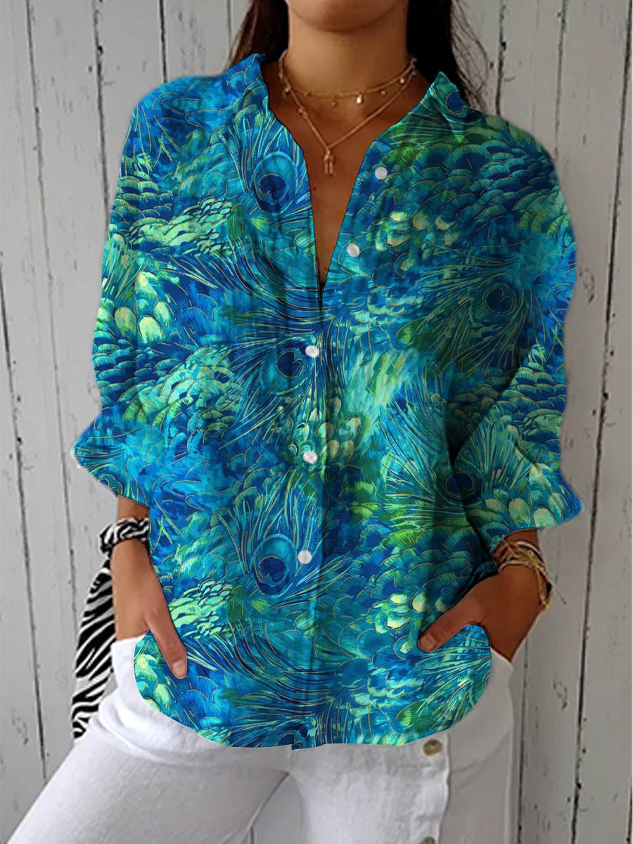 Charlize | Peacock Grace Blouse