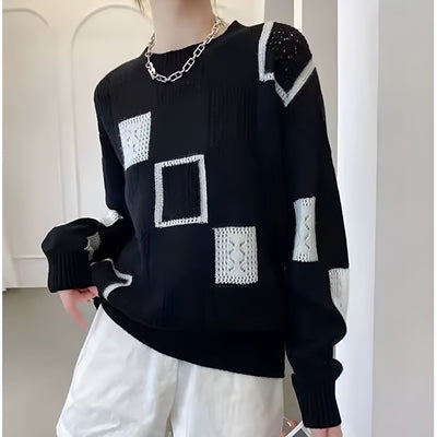 Suzanne | Geometric Knit Sweater