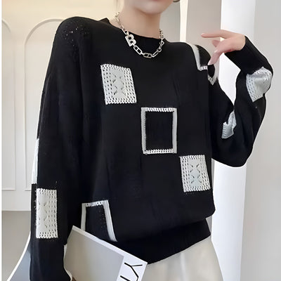 Suzanne | Geometric Knit Sweater