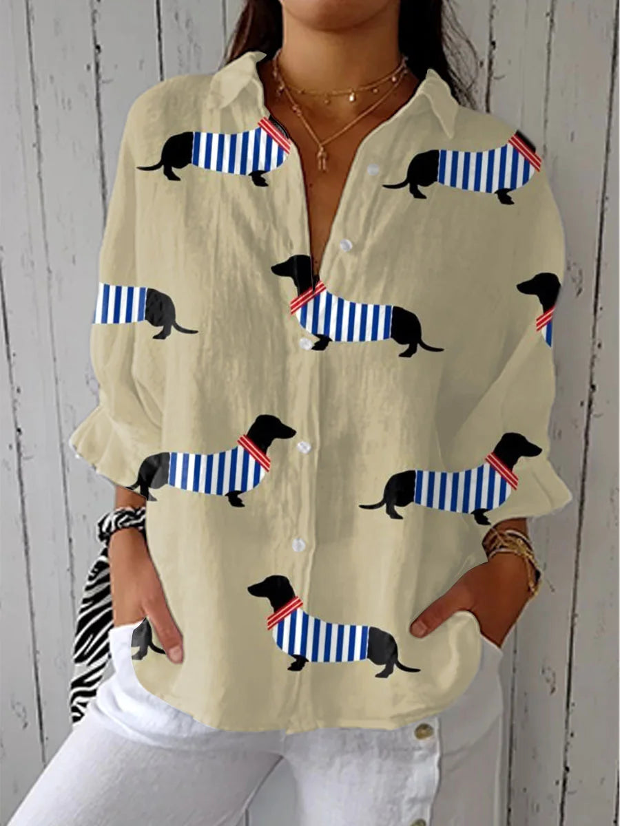 Tessa | Playful Dachshund Blouse