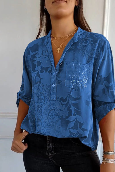 Camille | Elegant Patterned Blouse