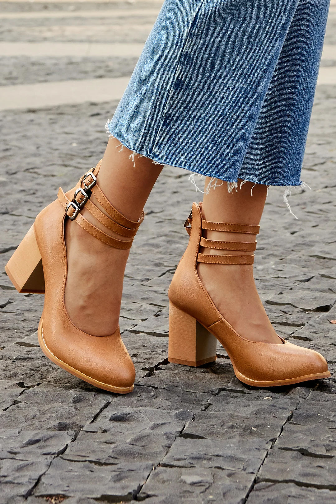 Margot | Triple Strap Heels