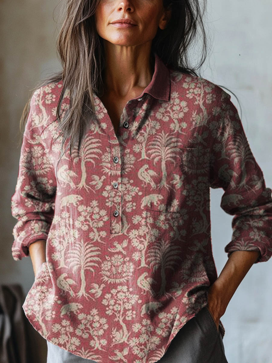 Olympia | Vintage Floral Print Blouse