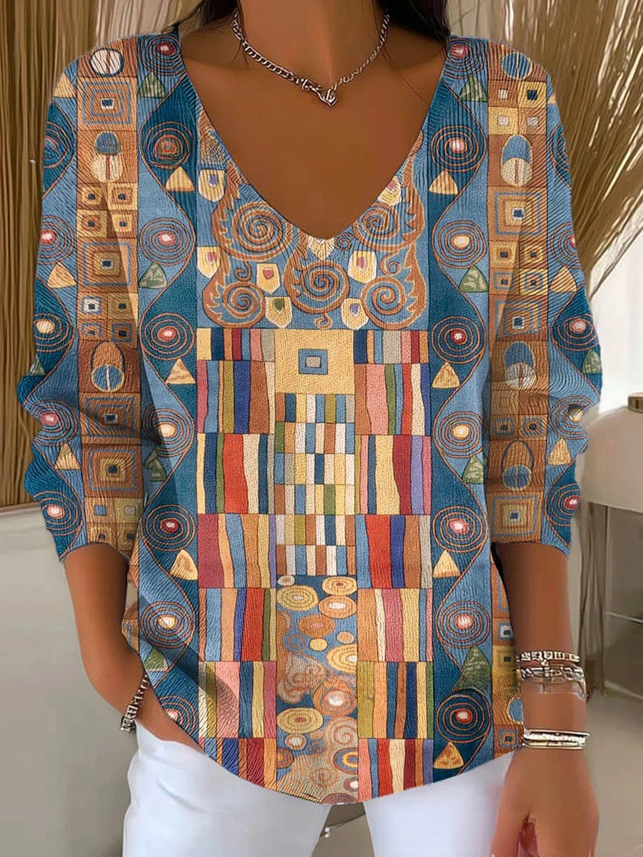 Luna | Artistic Mosaic Blouse